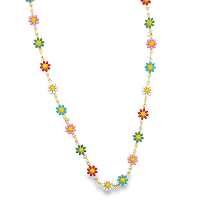 Enamel Multicolored Flower Earrings (H227)(E271)(I586)(L214A)-2